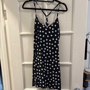 Outdoor Voices Exercise Dress Black and White Polka Dot